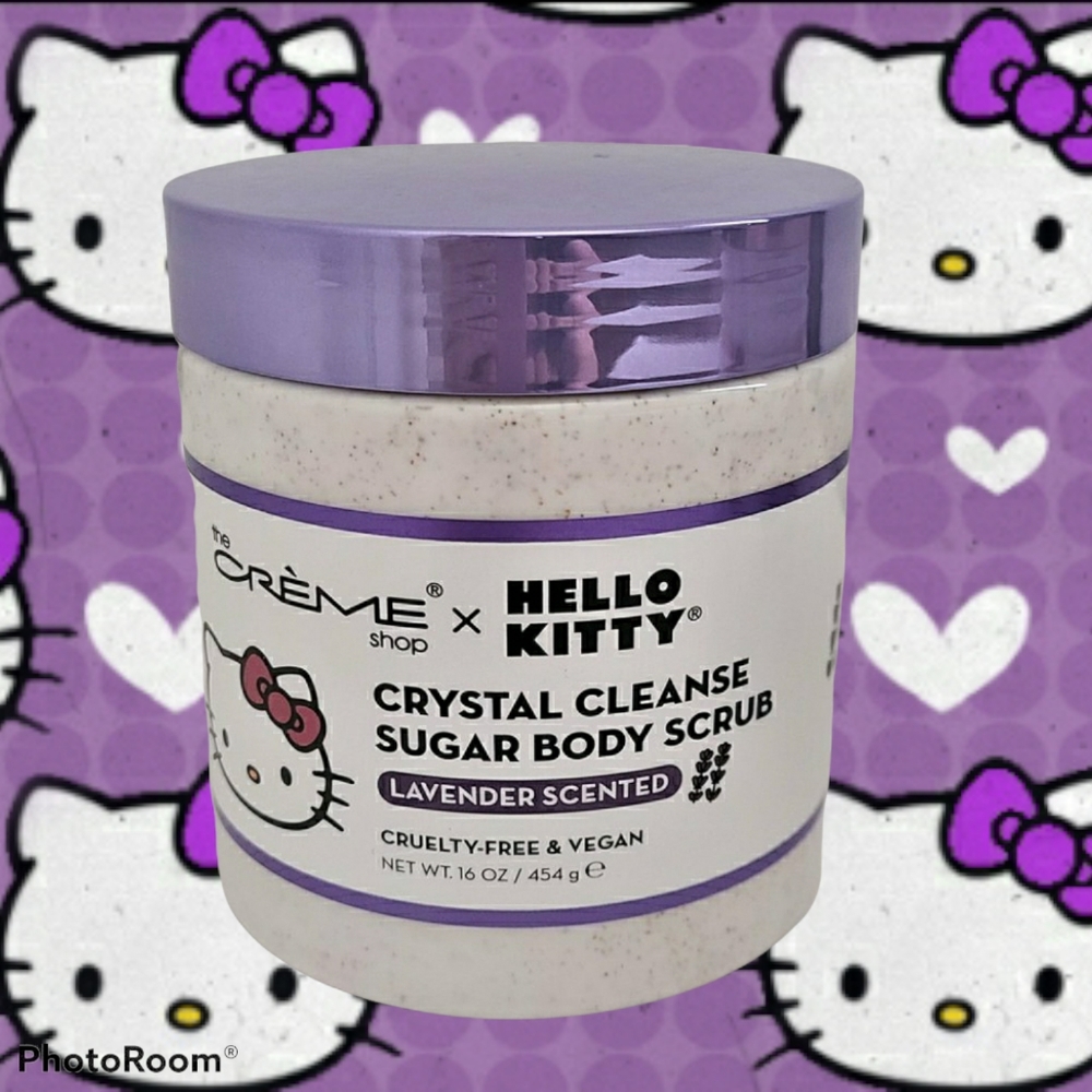 NEW Hello Kitty Lavender Crystal Sugar Body Scrub